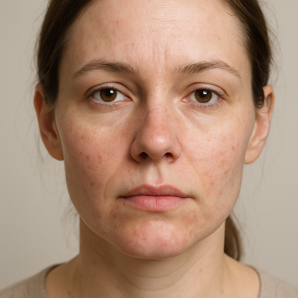 Client skin before treatment